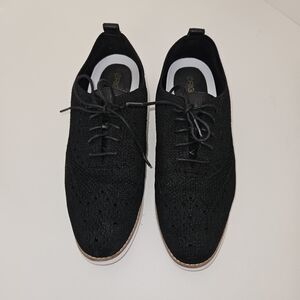 Cole Haan Black Knit Lace-Up Women's Sneakers